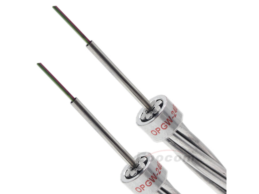 24 Core OPGW Fiber Optic Cable Central Tube Structure Optical Ground Wire for Power Transmission Lines