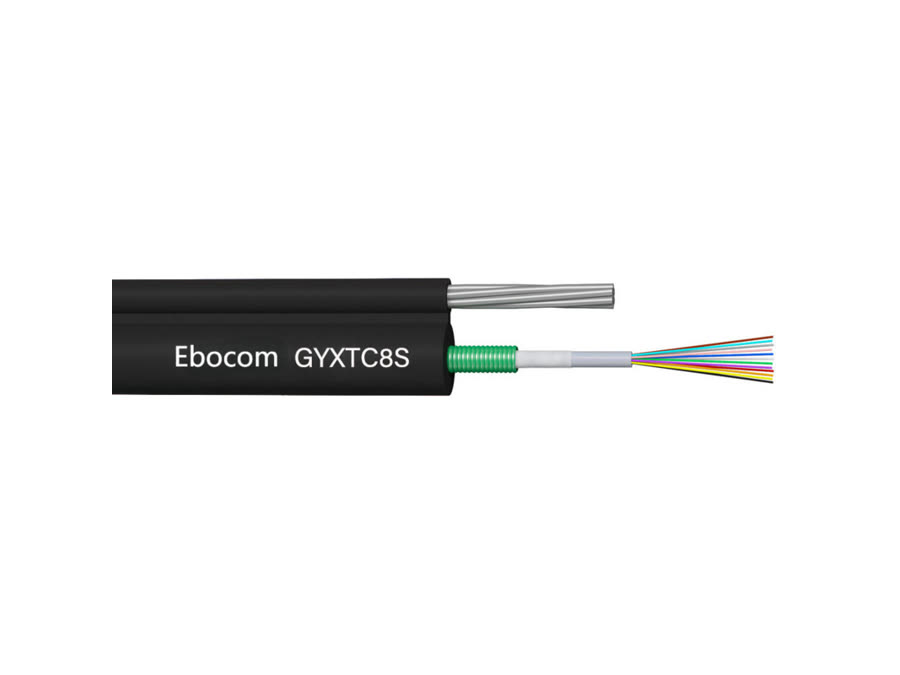 8 Core GYXTC8S Outdoor Aerial Figure-8 Fiber Optic Cable Central Tube Steel Tape Armored