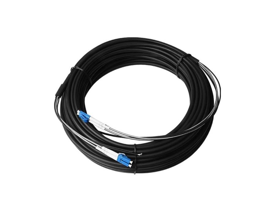 Armored FTTA Remote Patch Cord 2-Core Fiber Optic Jumper with Spiral Tube Protection
